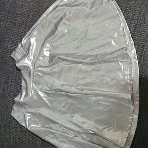 METALLIC Silver Miniskirt
